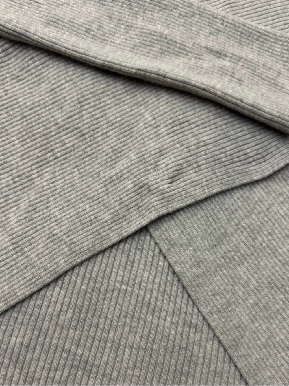 Babaton Aritzia Kitano Gray Ribbed Wool Blend Cross Back Sweater Size XS